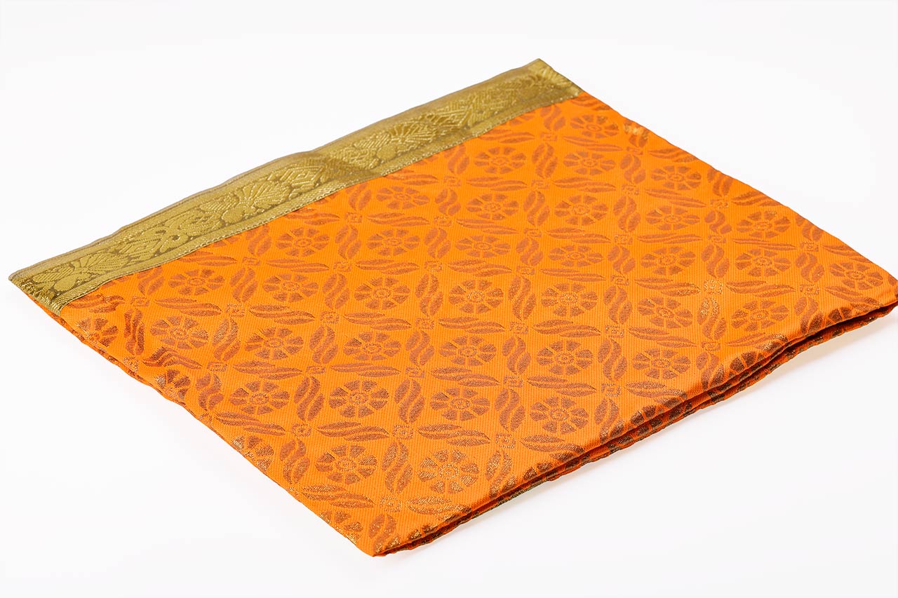 Bright Orange Brocade pattern Rumala Sahib Bright Orange Brocade pattern Rumala Sahib